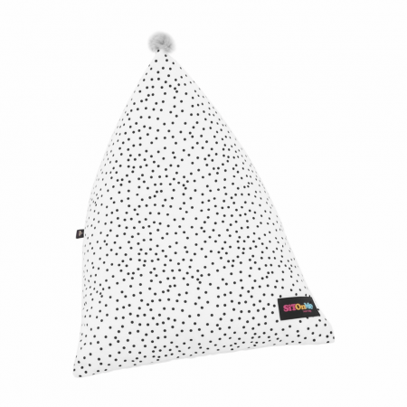 Fotoliu tip sac, alb/roz/gri, POMPOM [12]