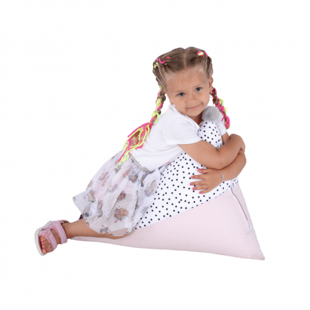 Fotolii - Fotoliu tip sac, alb/roz/gri, POMPOM