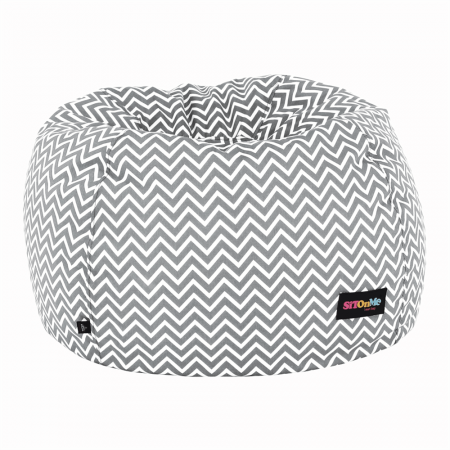 Fotoliu tip sac, gri/alb/model zig-zag, GOMBY [14]