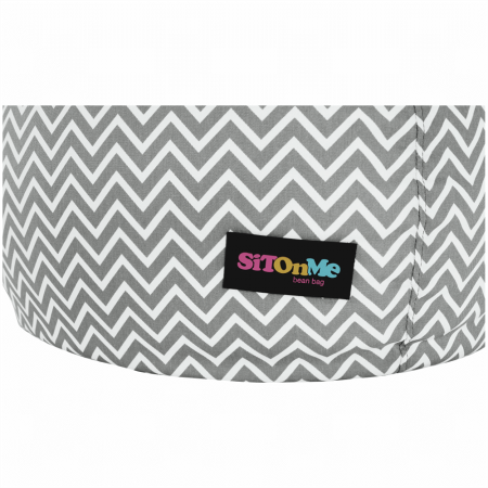 Fotoliu tip sac, gri/alb/model zig-zag, GOMBY [3]