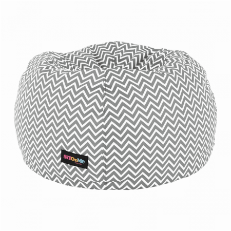 Fotoliu tip sac, gri/alb/model zig-zag, GOMBY [10]