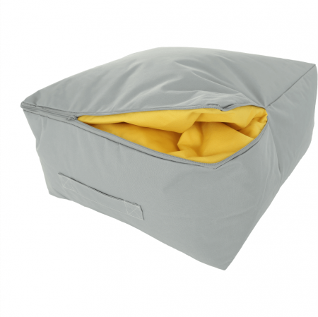 Fotoliu tip sac, gri/material textil verde, ALIMOR [26]