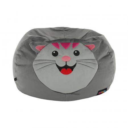 Fotoliu tip sac, material textil gri, BABY TIPUL 1 [4]