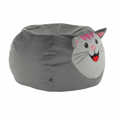 Fotoliu tip sac, material textil gri, BABY TIPUL 1 [5]