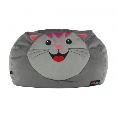 Fotoliu tip sac, material textil gri, BABY TIPUL 1 [3]