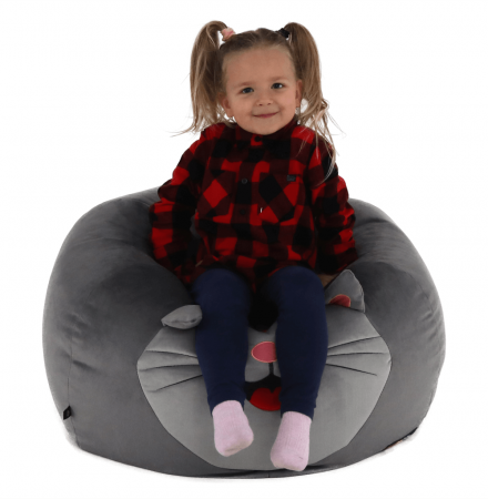 Fotoliu tip sac, material textil gri, BABY TIPUL 1 [24]