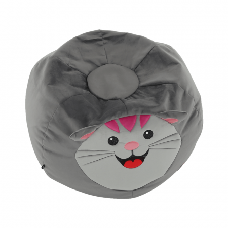 Fotoliu tip sac, material textil gri, BABY TIPUL 1 [8]