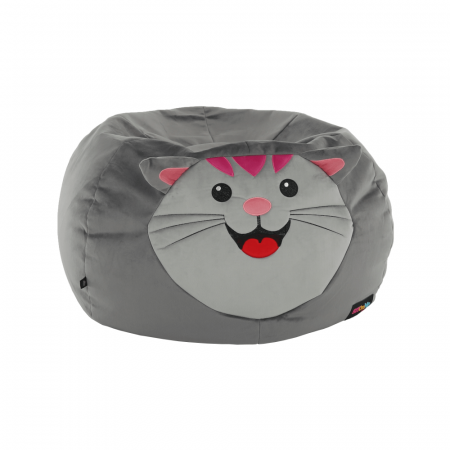 Fotoliu tip sac, material textil gri, BABY TIPUL 1 [1]