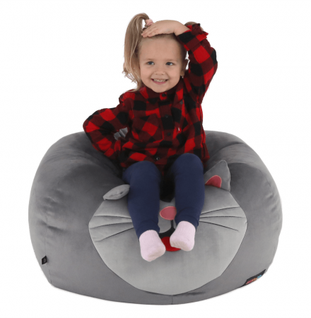 Fotoliu tip sac, material textil gri, BABY TIPUL 1 [23]