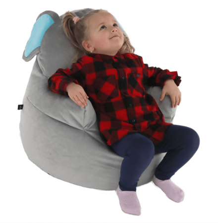 Fotoliu tip sac, material textil gri, BABY TIPUL 2 [22]