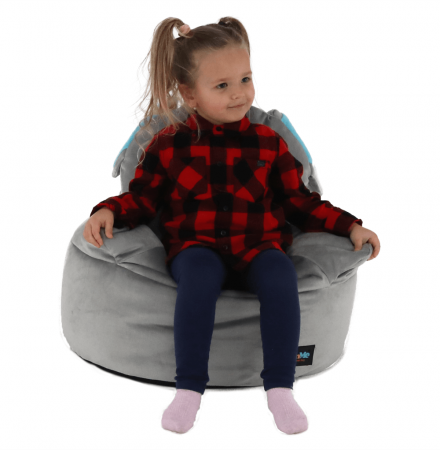 Fotoliu tip sac, material textil gri, BABY TIPUL 2 [21]