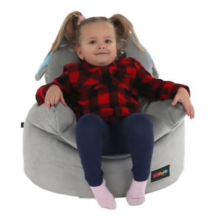 Fotoliu tip sac, material textil gri, BABY TIPUL 2 [24]