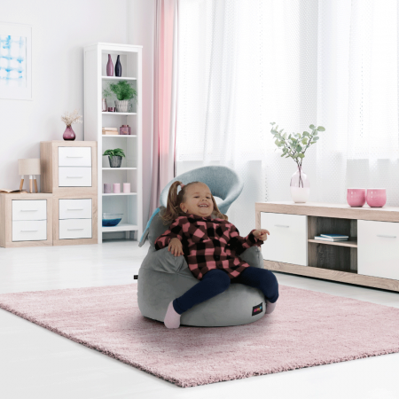 Fotoliu tip sac, material textil gri, BABY TIPUL 2 [20]
