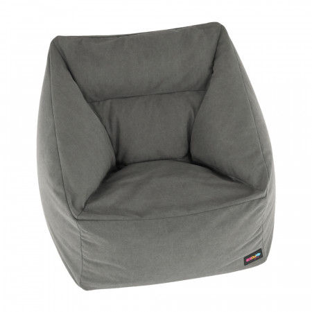 Fotoliu tip sac, material textil gri, URASON [11]