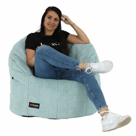 Fotolii - Fotoliu tip sac, material textil mentol, ALMERO