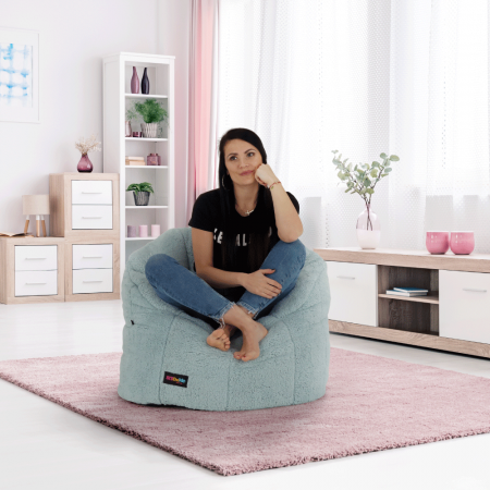 Fotoliu tip sac, material textil mentol, ALMERO [1]