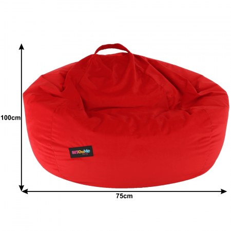 Fotoliu tip sac, material textil roşu, TRIKALO [12]