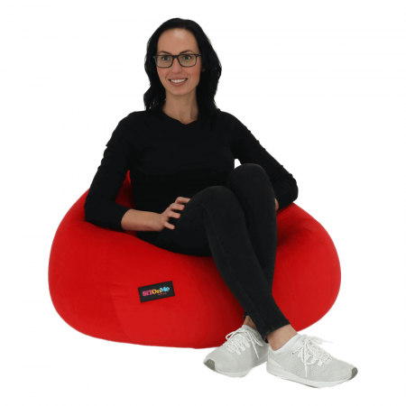 Fotolii - Fotoliu tip sac, material textil roşu, TRIKALO