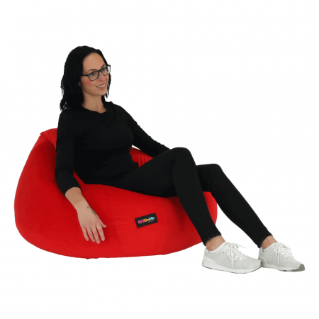 Fotoliu tip sac, material textil roşu, TRIKALO [5]