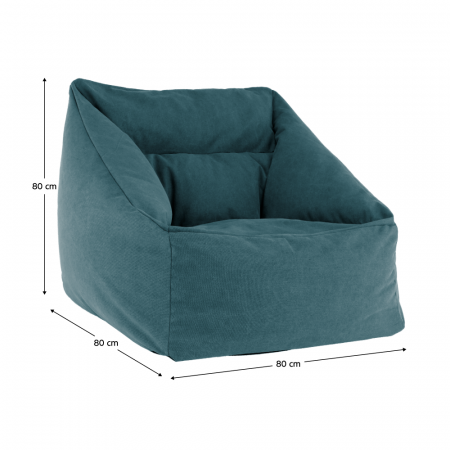 Fotoliu tip sac, material textil verde, URASON [10]