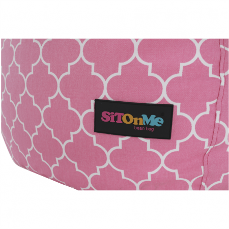 Fotoliu tip sac, roz/alb cu model, GOMBY [1]