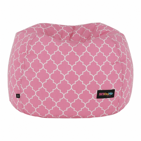 Fotoliu tip sac, roz/alb cu model, GOMBY [8]