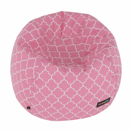 Fotoliu tip sac, roz/alb cu model, GOMBY [11]