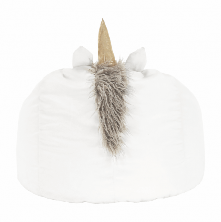 Fotoliu tip sac unicorn, alb, INOROG [12]