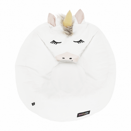 Fotoliu tip sac unicorn, alb, INOROG [14]