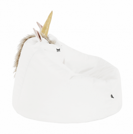 Fotoliu tip sac unicorn, alb, INOROG [13]