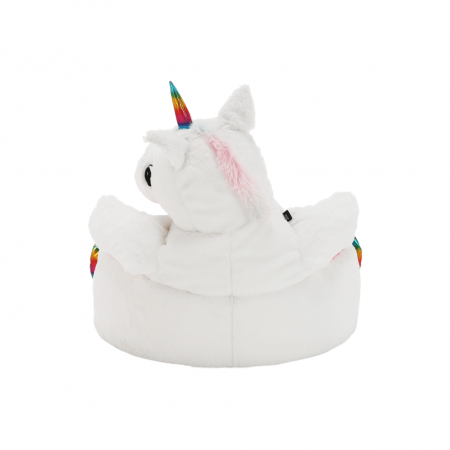 Fotoliu tip sac unicorn, alb/roz/amestec de culori, BUFEL [4]