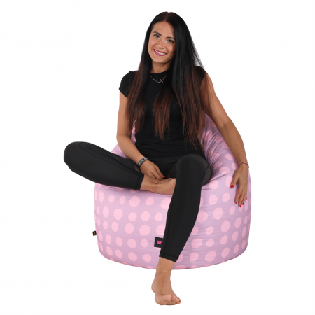Fotoliu tip sac, violet/roz/cu model, TELDIN [15]