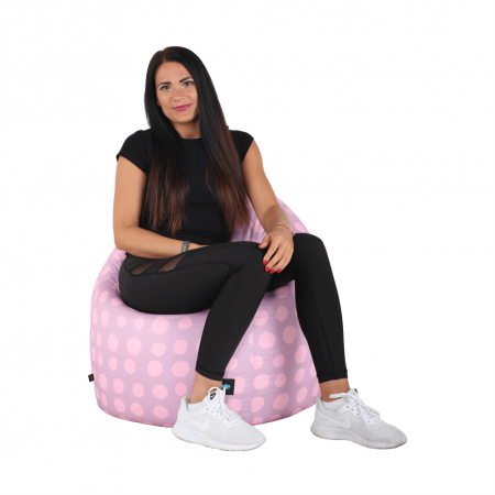 Fotoliu tip sac, violet/roz/cu model, TELDIN [16]