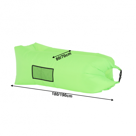 Geantă scaun gonflabilă / geanta leneşă, verde, LEBAG [50]