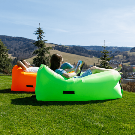 Geantă scaun gonflabilă / geanta leneşă, verde, LEBAG [43]
