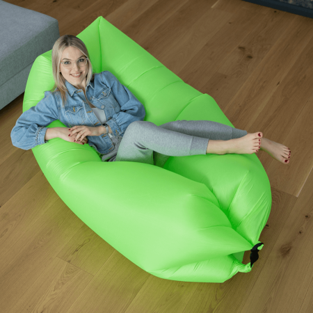 Geantă scaun gonflabilă / geanta leneşă, verde, LEBAG [41]