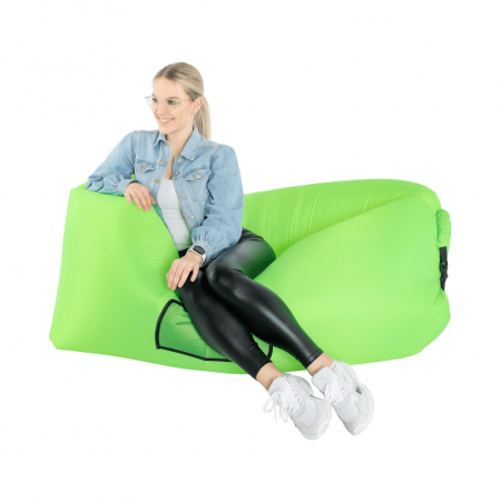 Geantă scaun gonflabilă / geanta leneşă, verde, LEBAG [23]