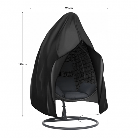 Husă de protecţie pentru scaun suspendat, negru, KRYTO TYP 1 [2]