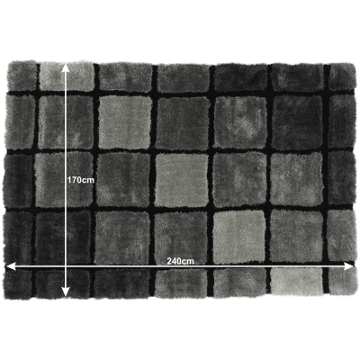 Covor, gri, 170x240, shaggy/ fir lung , pufos , Bortis Impex [1]