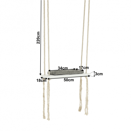 Leagăn pentru copii, alb / gri, SVING [26]