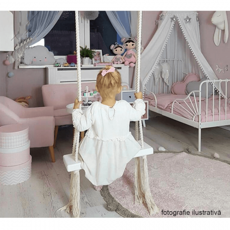 Leagăn pentru copii, alb / gri, SVING [1]