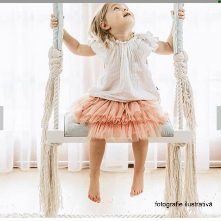 Leagăn pentru copii, alb / gri, SVING [2]