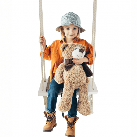 Leagăn pentru copii, alb / gri, SVING [15]