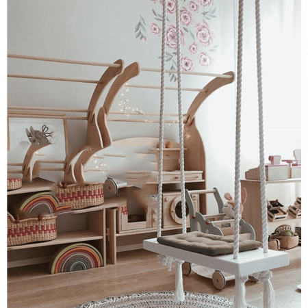 Leagăn pentru copii, alb / gri, SVING [14]