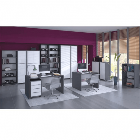 Masă de birou, grafit/alb, RIOMA NEW Typ 17 [1]