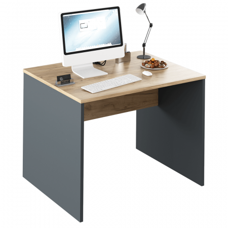 Birouri - Masă de birou, grafit/stejar artisan, RIOMA NEW TYP 12