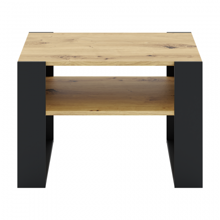 Masă de cafea, stejar artisan / neagră, CARA 2 [1]
