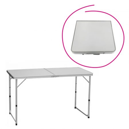 Mese gradina - Masă de camping pliabilă, 120 cm, aluminiu/MDF, KEPI TYP 1