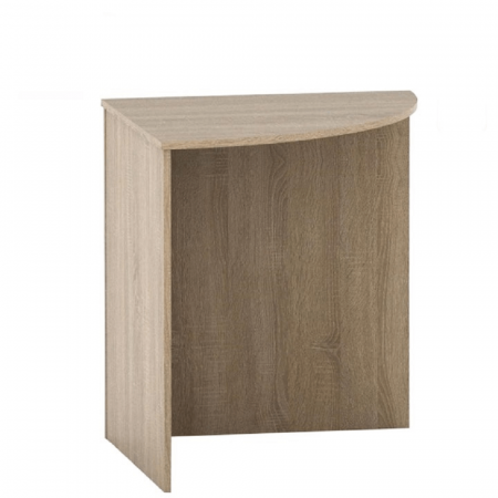 Birouri - Masă de colţ rotundă, stejar sonoma, TEMPO ASISTENT NEW 024