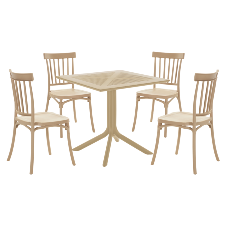 Masă de grădină, gri-maro Taupe, DENTON NEW [3]